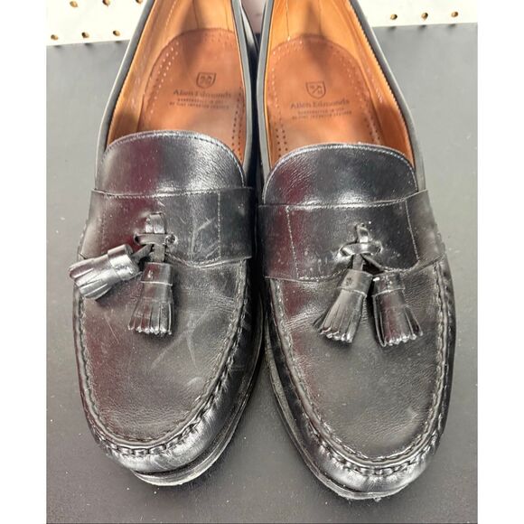Allen Edmonds SCHREIER Black Leather Tassel Loafers size 14 main image 6